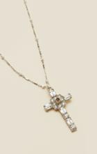 Natalie B Jewelry Sterling Silver Stanhope Cross Necklace