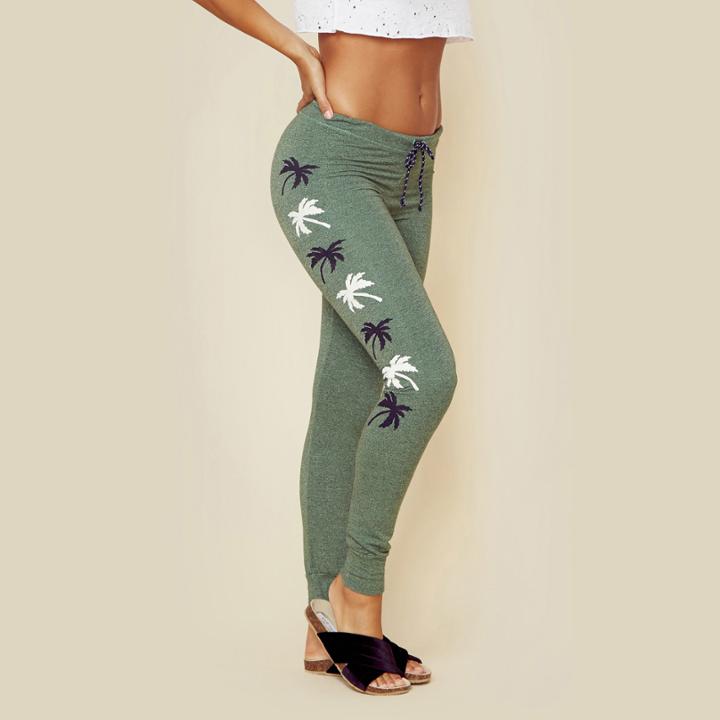 Sundry Palm Tree Skinny Sweatpants Bottoms