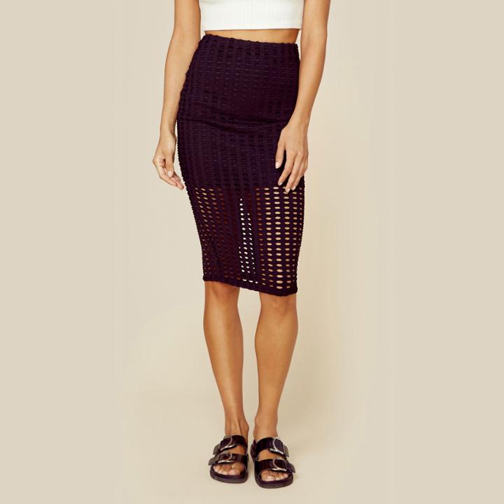 Kendall + Kylie Laser Cut Skirt