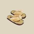 Say The Sun Faux Fur Hawaiian Flip Flop Accessories