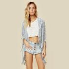 Tru Blu Queen Burnout Kimono