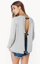 Planet Blue Jodie Buckle Back Sweater