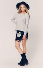 Planet Blue Sybil Waffle Knit Top