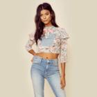 For Love And Lemons Blossom Crop Top Tops