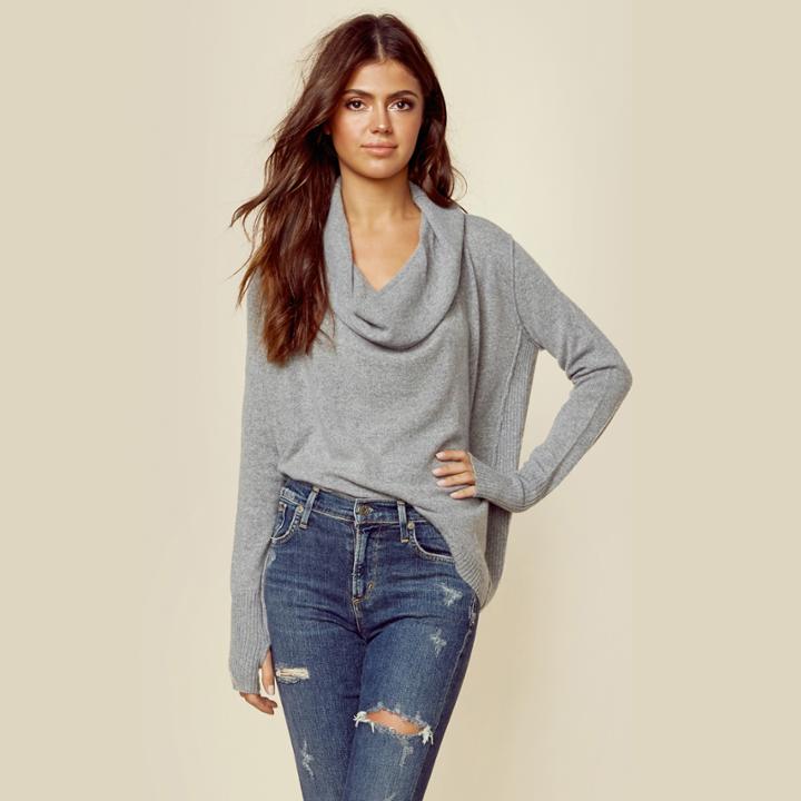 27 Miles Malibu Cashmere Drape Neck Sweater