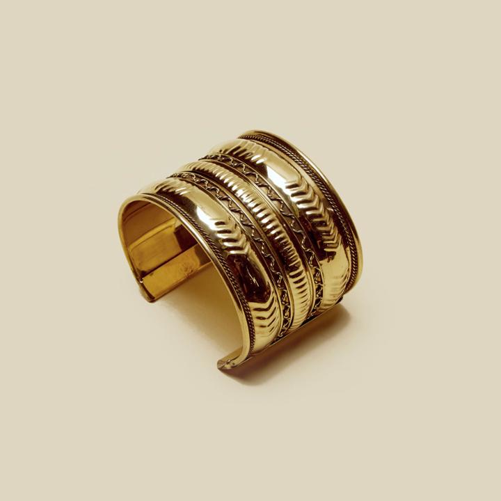 Natalie B Navajo Brass Cuff