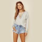 N:philanthropy Kali Lace Up Sweatshirt Outerwear