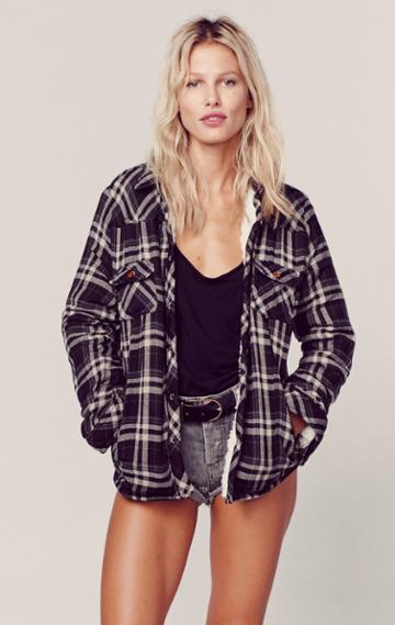 Planet Blue Mayflower Plaid Jacket