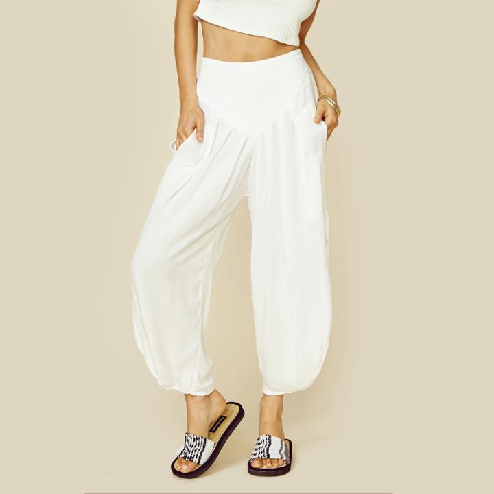 Tru Blu Side Button Crop Pant