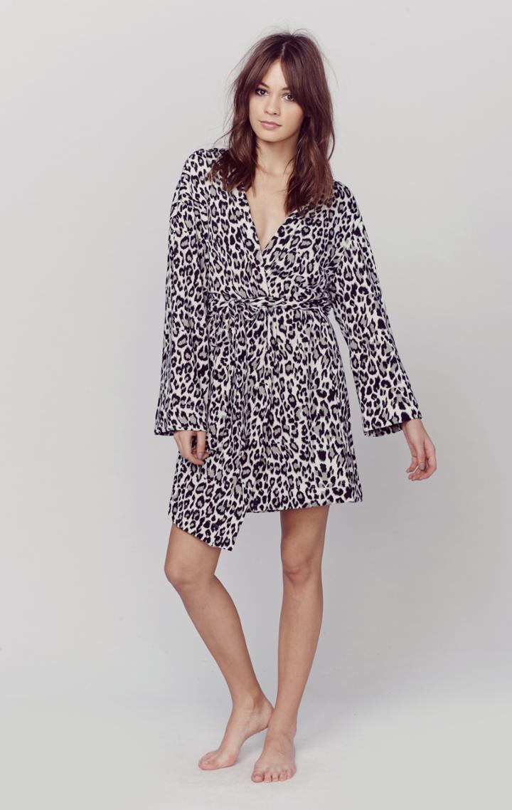 Blue Life Cheetah Print Robe