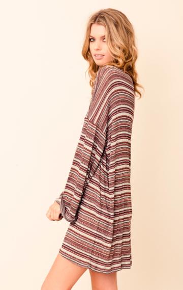 Planet Blue Cozy V-neck Sweater Dress