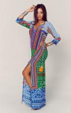 Planet Blue Crepe Long Kaftan