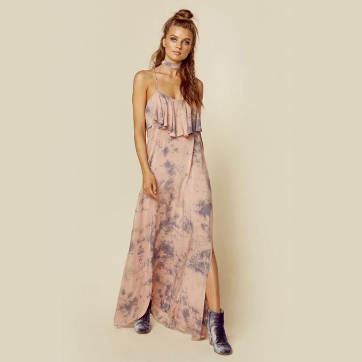Blue Life Enchanted Tie Back Ruffle Dress