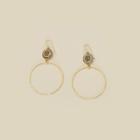 Joy Dravecky White Topaz Pave Bezel Earring Accessories