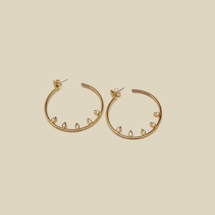 Luv Aj Posie Pave Statement Hoops Accessories