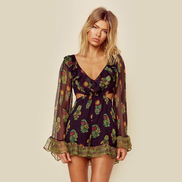Nightcap Silk Scarlet Camelia Playsuit One Pieces