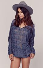Planet Blue Crochet Blouse