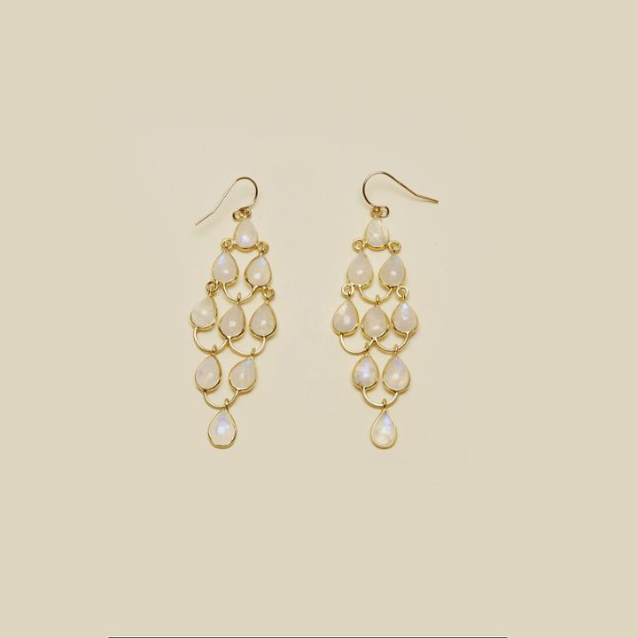 Natalie B Rain Drop Chandelier Earrings