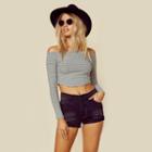 Lna Clothing Off Shoulder Crop