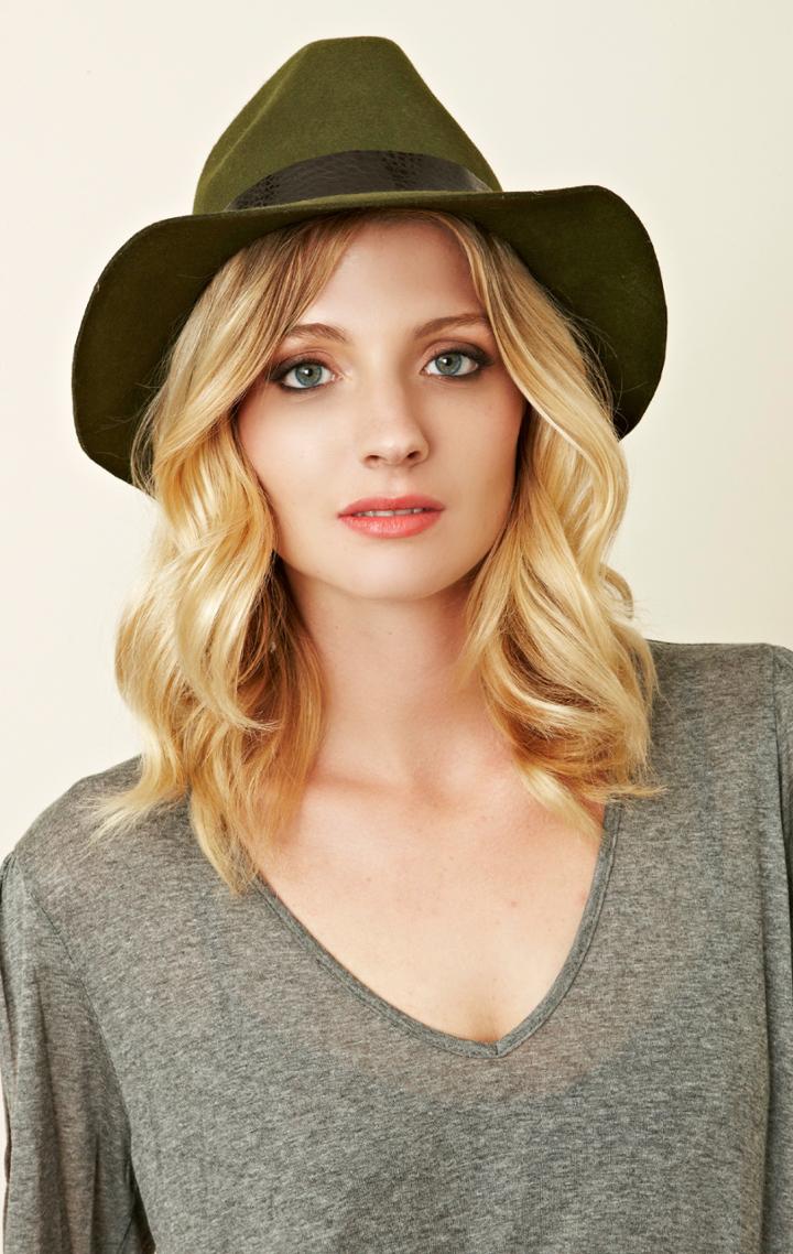 Planet Blue Fedora With Thin Black Band