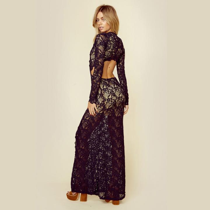 Nightcap Wisteria Lace Cutout Gown