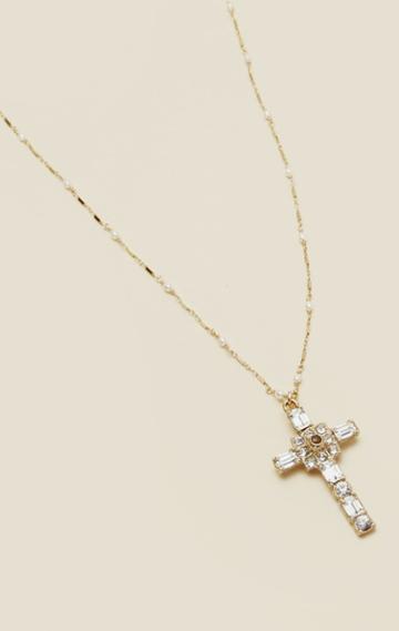 Natalie B Jewelry Vintage Stanhope Cross Necklace