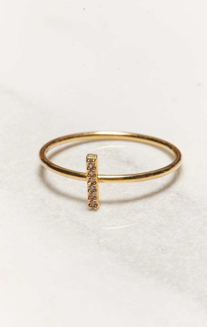 Planet Blue Ring With Pave Stone