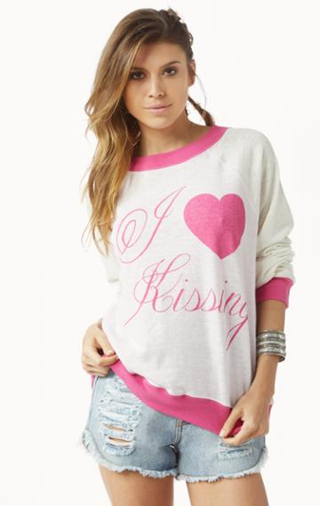 Planet Blue Make Out Queen Sweatshirt
