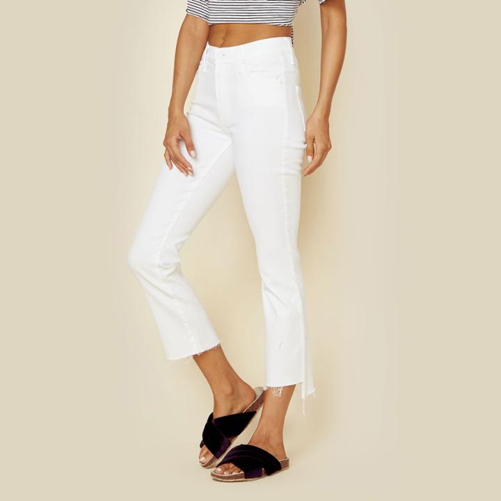 Mother Insider Crop Step Fray Bottoms