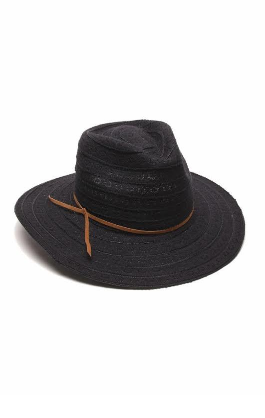 Planet Blue Leather N Lace Sun Hat