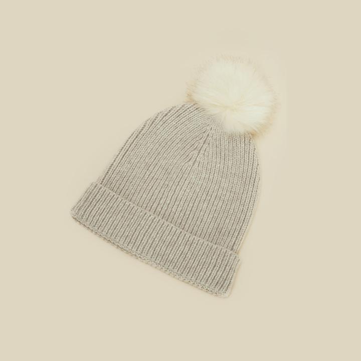 27 Miles Malibu Cashmere Winnifred Ribbed Pom Beanie  Accessories