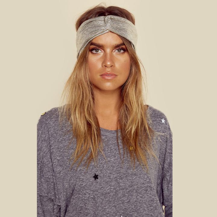 Im With The Band Metallic Turban Accessories