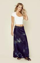 Michelle Jonas Bias Silk Maxi Skirt