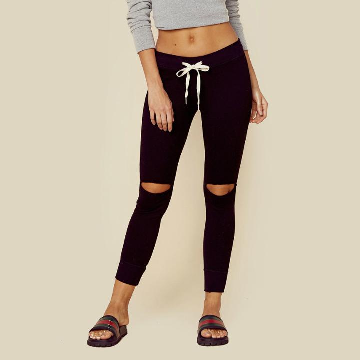 Planet Blue Ruthie Knee Slit Jogger Bottoms