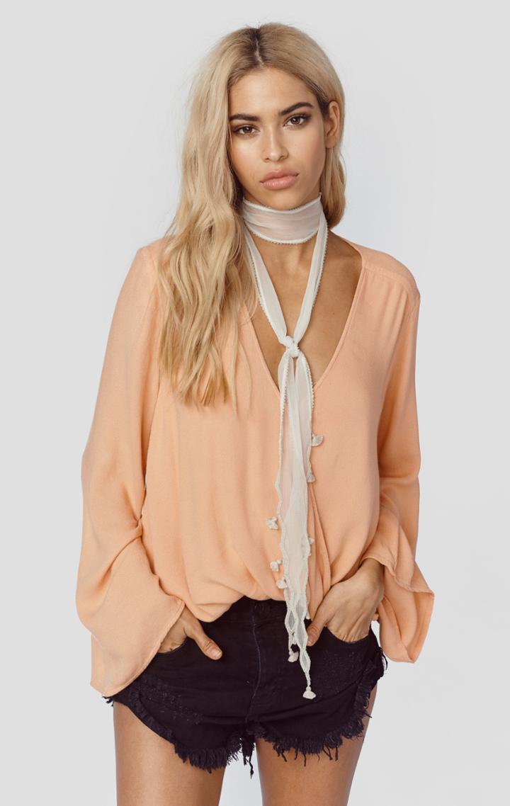 Planet Blue Solid Skinny Scarf