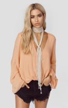 Planet Blue Solid Skinny Scarf