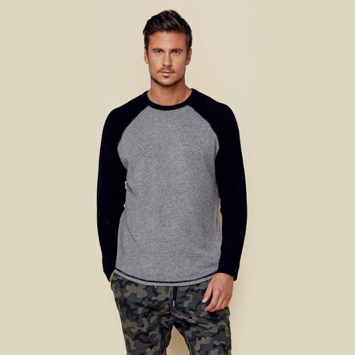 Autumn Cashmere Cashmere Baseball Raglan Mens
