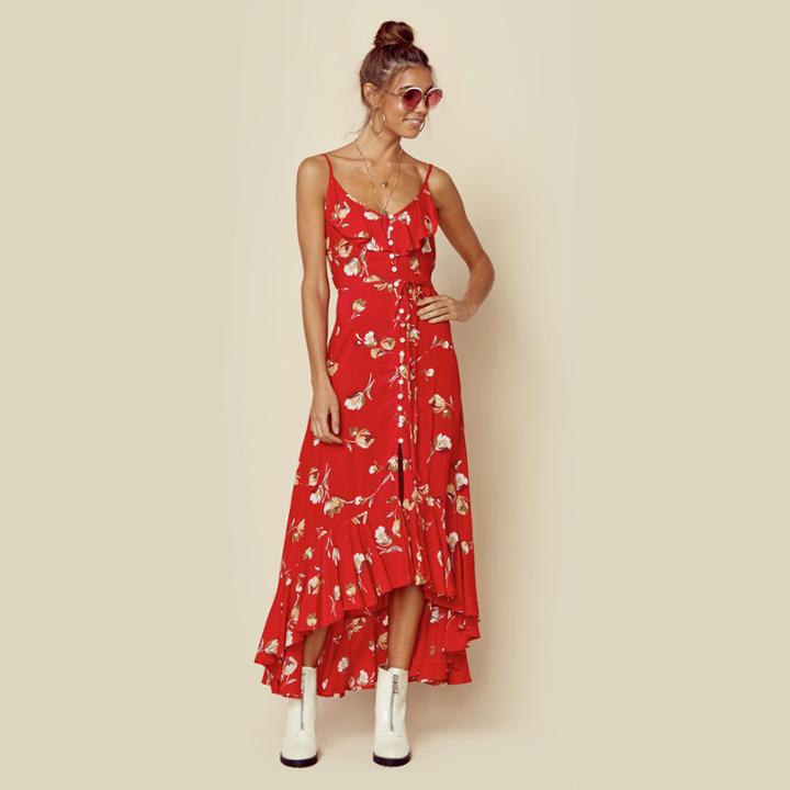 Kivari Red Romance Maxi Drss Dresses