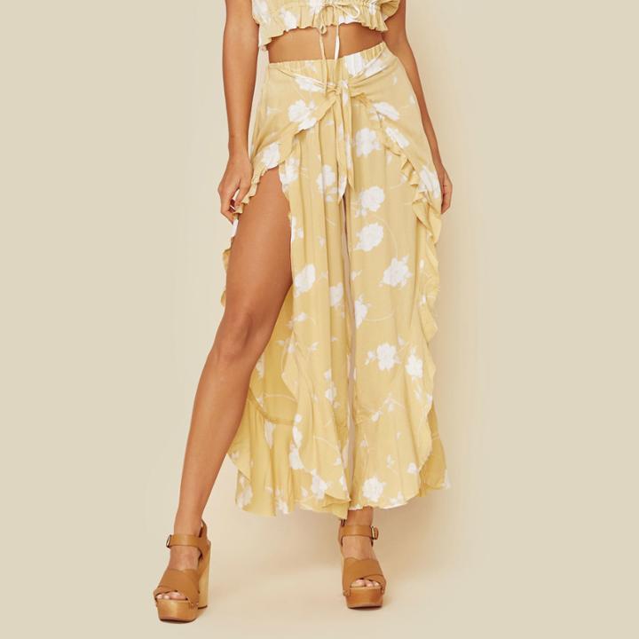Blue Life Ruffle Culotte Bottoms