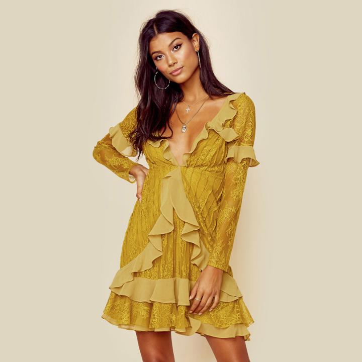 For Love And Lemons Daphne Lace Mini Dress Dresses
