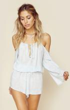 Blue Life Open Shoulder Romper