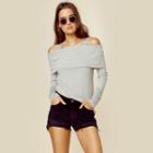 Jet John Eshaya Off The Shoulder Rib Sweater