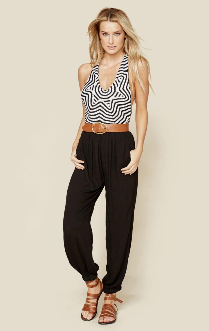 Mara Hoffman Crochet Racer Back Jumpsuit