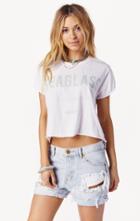 Planet Blue Seaglass Crop Rolling Tee