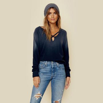 Lna Clothing Don't Cross Me Sweatshirt Outerwear