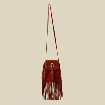 Pamela V. Fringe Concho Crossbody Bag