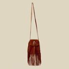 Pamela V. Fringe Concho Crossbody Bag