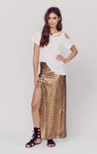 Blu Moon Slit Sequin Skirt