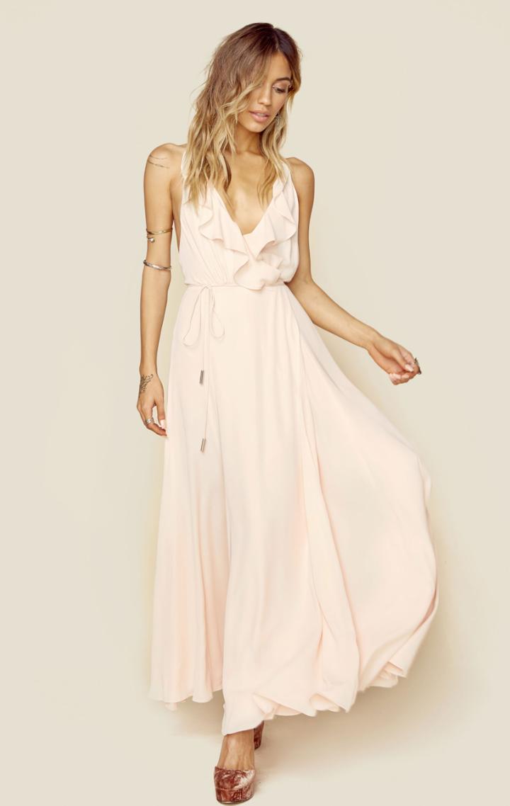Kendall + Kylie Ruffle Wrapped Maxi Dress