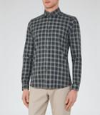 Reiss Saint - Slim Checked Shirt In Green, Mens, Size S